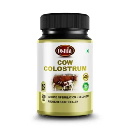 Osnia Cow Colostrum 500mg Veg Supplement| Boost Immunity, Increases Energy Levels, Healty Digestion, Support Weight Wellness |- 60 Capsules (Pack of 1)