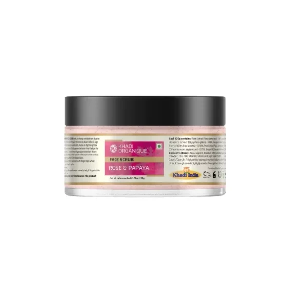 Khadi Organique Rose & Papaya Face Scrub 50 GM, Herbkart8t771vHF8F50tL.webp, Herbkart8t771vHF8F50tL