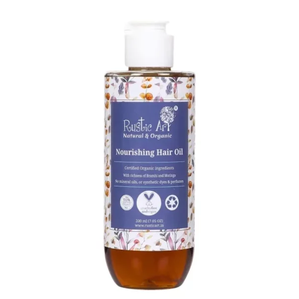 Rustic Art Organic Rosemary Nourishing Hair Oil, 200 ml available on Herbkart