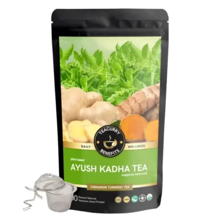 TEACURRY Ayush Kadha (100 Grams + Infuser) - Helps Boost Immunity, & Normal Cough and Cold - All Natural Ingredients