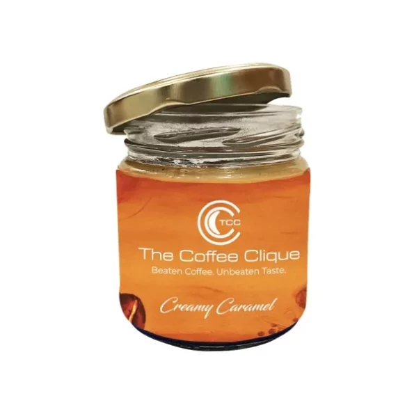 The Coffee Clique, Creamy Caramel, Instant Coffee, Flavoured Beaten Coffee, 160 Grams available on Herbkart