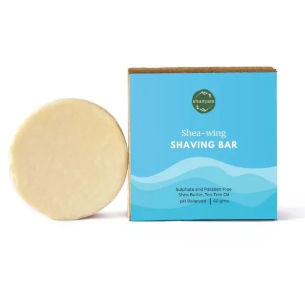 Shunyam Shea-Wing Shaving Bar with Shea Butter, Peppermint and Tea-Tree Essential Oil and Kaolin Clay (60 gm), Herbkart8t75120d15IAlCL.webp, Herbkart8t75120d15IAlCL