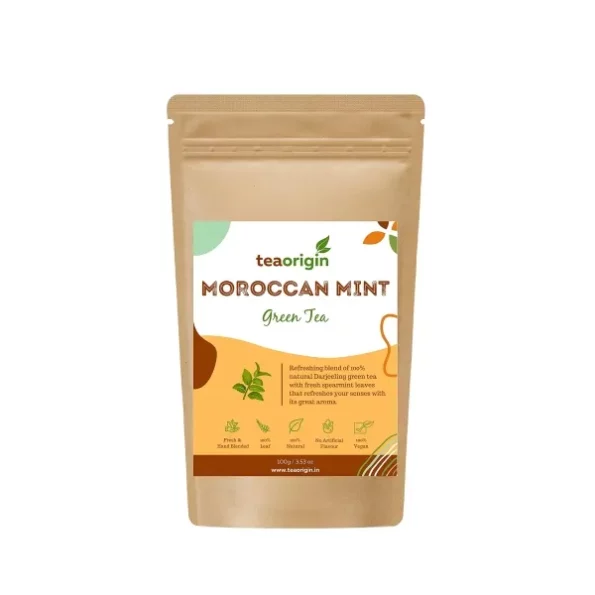 Teaorigin Moroccan Mint Green Tea,100 Gms Pack,Serves 50 Cups available on Herbkart