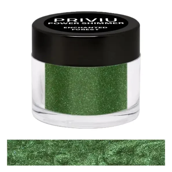 Priviu Power Shimmer Metallic Eye Makeup Loose Glitter Eyeshadow Powder, 13 Enchanted Forest, 3g, Herbkart8t781lVuxmQf9L.webp,