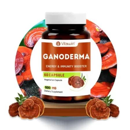 VitaWin Ganoderma For Boost Immunity, Detox Rejuvenation & Anti-Oxidant Support, Ultimate Health & Nutrition Supplements, 60 - Veg Capsules