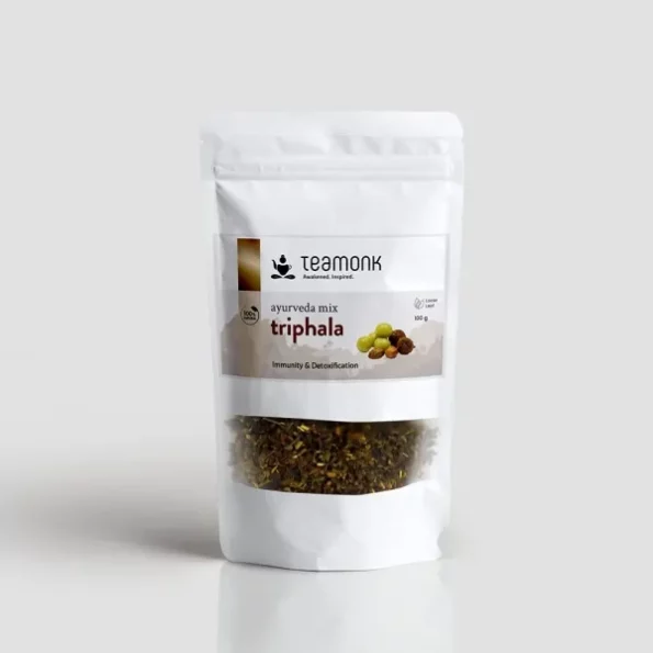 Teamonk Triphala Caffeine Free Herbal Infusion Tea Leaves (50 Cups) - 100 g available on Herbkart