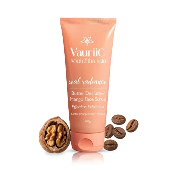 VauriiC Coffee & Walnut De Tan Face Scrub 100 gm available on Herbkart