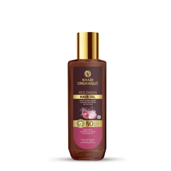 Khadi Organique Red Onion Hair Oil - 100 ML, Herbkart8t76182Nxlz4QL.webp,