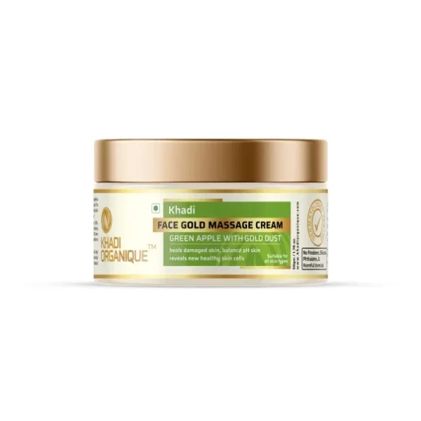 Khadi Organique Face Gold Massage Cream, 50 G available on Herbkart