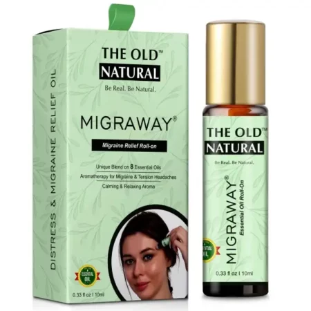 The Old Natural Migraway Roll On For Instant Relief From Migraine, Headache & Stress, Unique Blend Of Essential Oils 10 ml |Migraine Go Roll On (Pack of 1-10ml)
