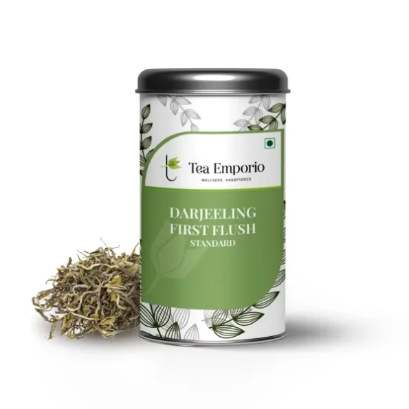 Surajmukhi Tea "Darjeeling First Flush Black Tea Standard"- 50g Tin Caddy| 100% Natural & Pure Tea |Loose Leaf Tea |Single Estate Darjeeling First Flush Tea, Herbkart8t77120IW1b-20L.webp, Herbkart8t77120IW1b 20L
