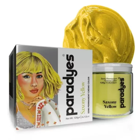 Paradyes Semi-permanent Saxony Yellow DIY Conditioner Based Hair Colour, 120 gm, Herbkart8t761-2TzvT2xL.webp, Herbkart8t761