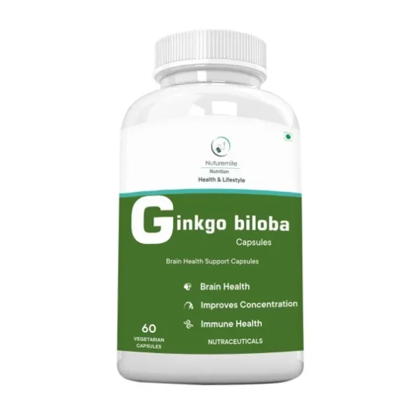 Nuturemite Ginkgo biloba 160 mg 60 Veg capsules available on Herbkart