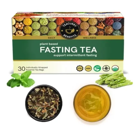 Teacurry Fasting Tea (1 Month Pack, 30 Bags) - Fasting with Immunity and Energy Benefits| Intermittent Fasting Tea |100% Natural & Vegan
