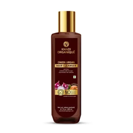 Khadi Organique Onion Argan Hair Cleanser Rich In Vitamin E & Keratin (SLS & PARABEEN Free)