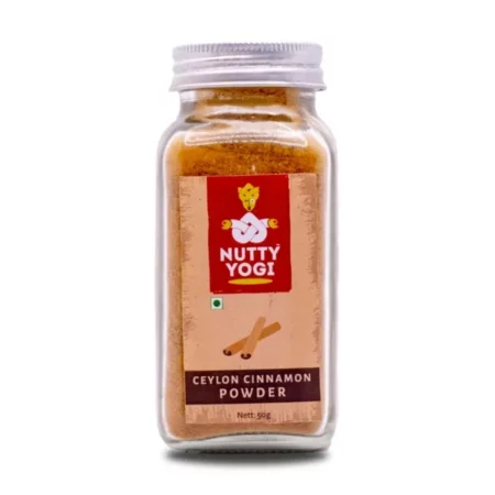NUTTY YOGI CEYLON CINNAMON POWDER | Indian Spices | For Cooking & Baking | Dal Chini Powder 50 GM