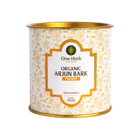 One Herb Organic Arjun Bark Powder 100 Gram, Superherb For Heart, Strengthens Heart Muscles, Controls Chest Congestions, Terminalia Arjuna, Herbal Tea