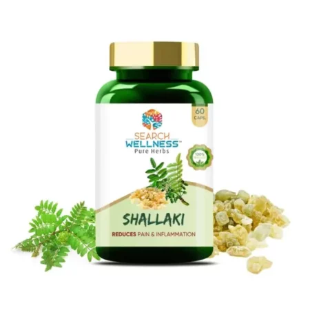SEARCH WELLNESS Shallaki 60 Capsules (Pack of 1) | Ayurvedic Medicine For Joint Pain | Relieves Joint Swelling and inflammation | Bones & Joint Support Supplement | Seamoss & Moringa
