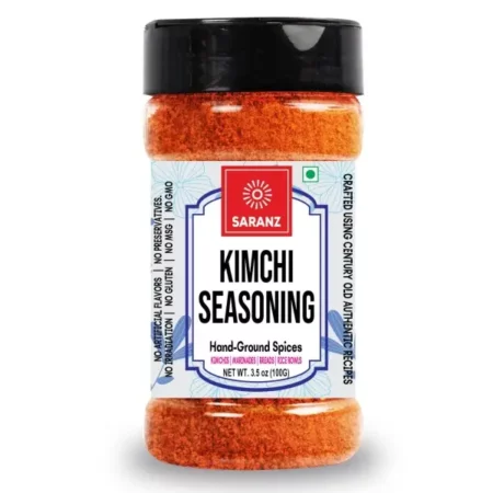 SARANZ Kimchi Mix Exotic Seasoning | Perfect for Snacks, Kimchi, Marinades, Rice Bowls, Breads Aromatic and Flavoured Vegan | Enjoy with Ramen Noodles, Korean Rice & Snacks (100 Grams Sprinkler Jar)