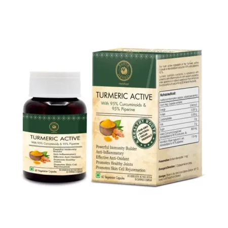 HerbRoot Surya Herbal Turmeric Active Capsules for Immunity-60 Caps