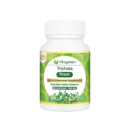 TRIPHALA 500 mg, Pack Of 60 Capsules For Digestion & Colon Cleanse, 100% Natural, Ayurveda Herb, Health, Dietary, Herbal, Nutrition Supplements (Pack of 1)