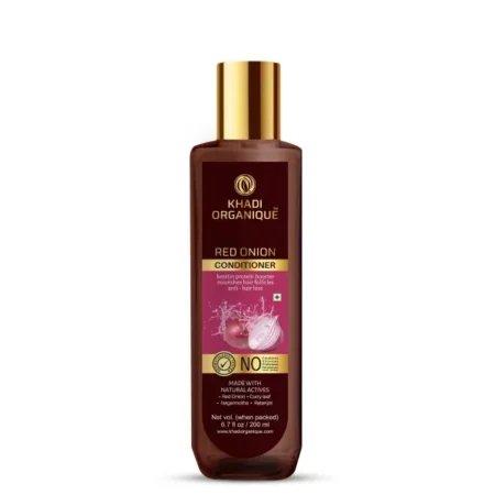 Khadi Organique Red Onion Hair Conditioner With Keratin Protein Booster (SLS & PARABEN FREE) (Red Onion Hair Conditioner)