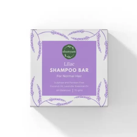 Shunyam Shampoo Bar for Dull Hair - Coconut Oil, Lavender & Eucalyptus Essential Oils, Glycerine | SLS Free, Nourishing & Natural Hair Care, Eco-Friendly, Vegan, Lilac 70g