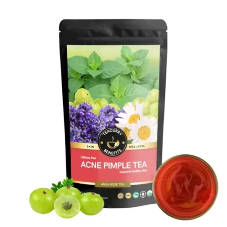 TEACURRY Acne Tea (100 Gram Loose, 1 Month Pack,) - Helps in Cysts, Pimples, Pustules & Nodules - Acne Removal Tea