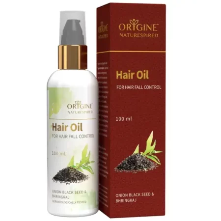 Origine Naturespired Hair Oil for Hair Fall Control For Men & Women | Non Sticky Oil Increases Hair Growth & Reduces Hair Fall | With Onion Black Seeds, Bhringraj, & Almond | Cruelty-Free, 100 ml
