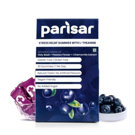 Parisar Pharma Stress & Anxiety Relief Gummies, 30 Gummie