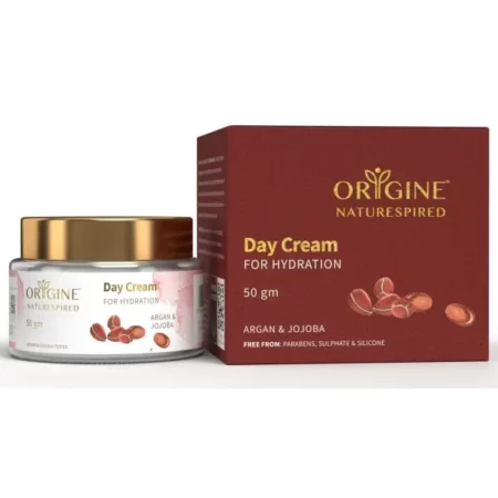 Origine Naturespired Day Cream For Hydration | Daily Face Glow Cream with Argan & Jojoba helps to restore skin Hydration, improve Skin Texture | Gives Healthy, Natural Glow to Face, Paraben Free, 50gm