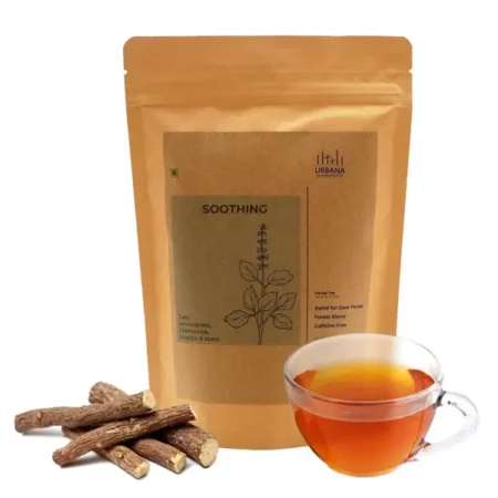 Urbana Superfoods Forest Blend Organic Herbal Tea Bags 25 Pieces (Soothing) - Helps Relief in Sore Throat, Caffeine-Free, Infusion with 100% Whole Leaf, Natural Tulsi, Lemongrass, and Chamomile