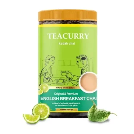 TEACURRY English Breakfast Chai (100 Grams, 50 Cups) - English Breakfast Tea for Mood and Weight - 100% Natural Flavoured Tea with Bergamot | Refreshing & Tasteful English Breakfast