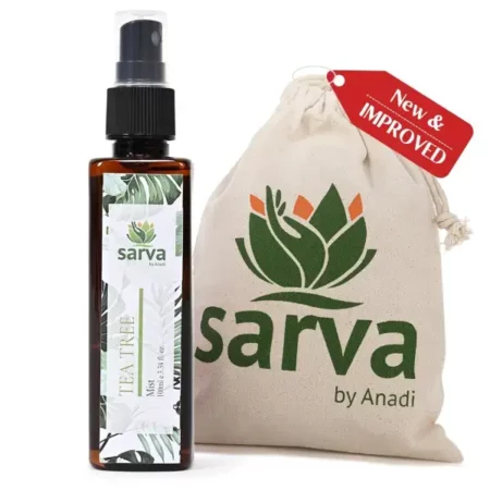 SARVA by Anadi Tea Tree Mist for Skin & Hair 100 Ml | Natural Skin Clearing, Moisturizing & Mattifying toner Lightweight Anti Acne Antidandruff Spray for All Skin Type | Suitable for Women & Men