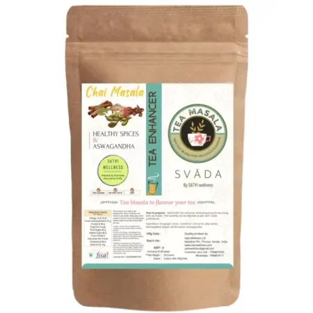 Tea Masala with Ashwagandha | Chai Masala | Ashwagandha tea mix | Tea Masala to flavor your tea | Satvi svĀda Tea Enhancer | Natural ingredients | SATVI WELLNESS | No artificial flavoring agent