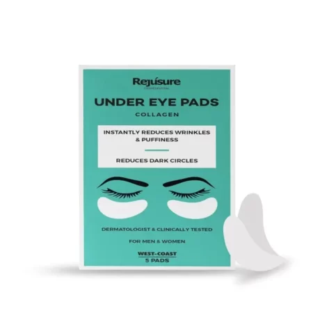 Rejusure Under Eye Pads with Collagen Instantly Reduces Wrinkles, Puffiness, Dark Circles for Men & Women - (5 Pads)