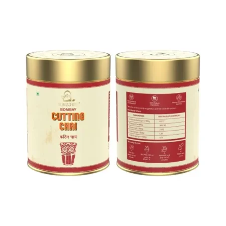 The Infused Kettle Premium Bombay Cutting Chai, Natural Whole Assam Ctc Black Tea, 22 Cups, Moring Energy Boost, Low Caffeine - 50Gm - Loose Leaves