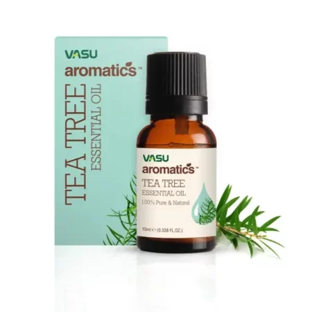 Vasu Aromatics Tea Tree Essential Oil - 100% Natural | For Healthy Hair & Skin | Helps to reduce Acne, Pimples & Dandruff - 10ml