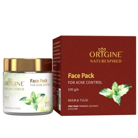 Origine Naturespired Face Pack For Acne Control | Anti Acne Face Pack | Natural Ingredients Neem, Multani Mitti & Tulsi Face Glowing Pack | Dermatologically Tested - SLS & Paraben Free, 100 gm