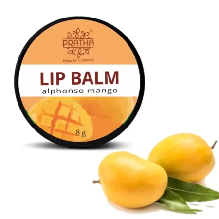 Pratha Naturals Alphonso Mango Lip Balm Indulge Your Lips with Exotic Mango Flavor Lip Gloss and Ultimate Hydration for Soft, Smooth Lip Care Balm for Women