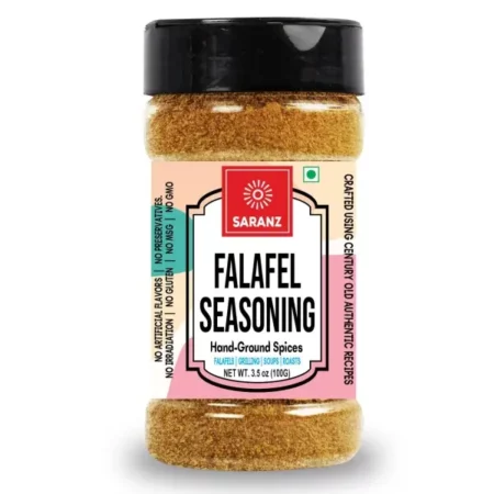 SARANZ Falafel Mix Exotic Seasoning | Perfect for Snacks | Made with Herbs and Spices | Seasoning Used with Meat, Tofu, Falafel,Veggies,Deep-Fried Balls or Patties (100 Grams Sprinkler Jar)