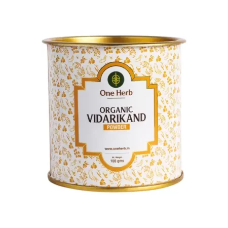 One Herb - Organic Vidarikand Powder 100g, Promotes Muscle Mass, Strength and Weight Gain, Helps with Skin Glow, Herbal in Nature
