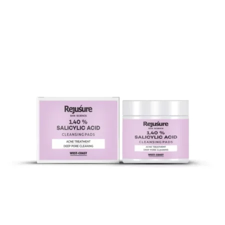 Rejusure Salicylic Acid Cleansing Pads - Acne Cleansing | Minimizes Dirt & Excess Oil | Skin care | Men & Women - 50 Pads