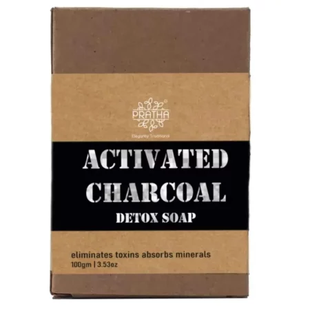 PRATHA Handmade Soap - Activated charcoal Detox Natural and Cold Process Bath Soap