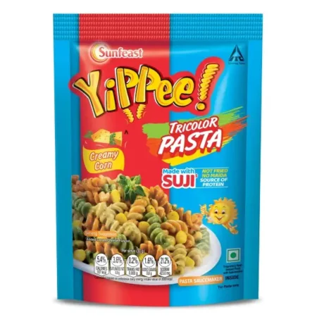 Sunfeast Yippee! Tricolor Instant Pasta, Creamy Corn, 65g