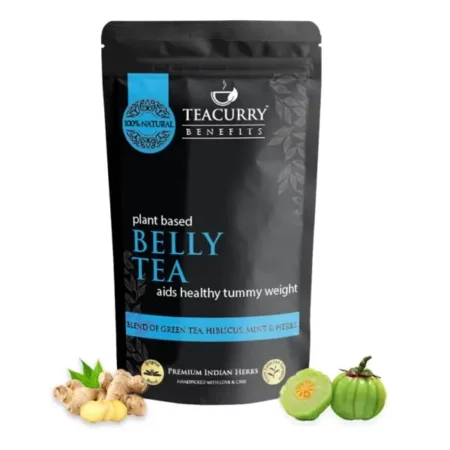 TEACURRY Belly Tea (100 Grams Loose - 1 Month Pack) - Tummy Tea to Lose from Around your Belly - For Men and Women - All Natural Ingredients
