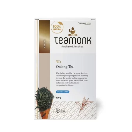 Teamonk Wa High Mountain Oolong Tea Leaves (50 Cups) - 100 g. Slimming Tea for Weight Loss. Boosts Metabolism