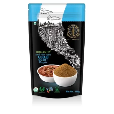The Flavour Trail - Organic Achari Gosht Masala/ Tangy Achari Masala/ Veg Non-Veg Masala, 100 gm | Organically Farmed | Hygienically Processed | Pesticide-Free