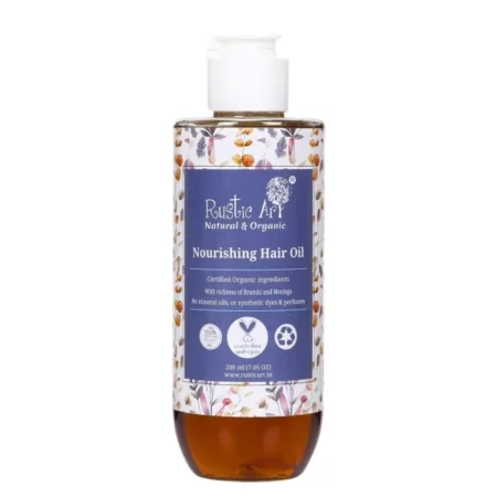 Rustic Art Organic Rosemary Nourishing Hair Oil | Winter Hair Care Essential | Castor, Brahmi | Reduce Hair Fall, Promote Hair Growth | For Women & Men | 200 ml