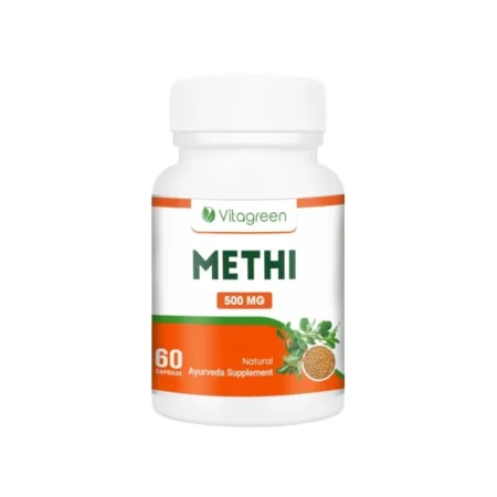 VitaGreen METHI For Diabetic & Female Care, 500 mg, 60 Capsules, (Pack of 1)100% Natural Herbal Supplement